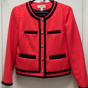J.Crew Lady Jacket Berry Pink Wool Blazer